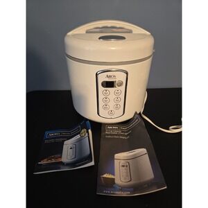 AROMA ARC-2000A Digital Rice Cooker Food Steamer 20 Cup Cooked White Stainless